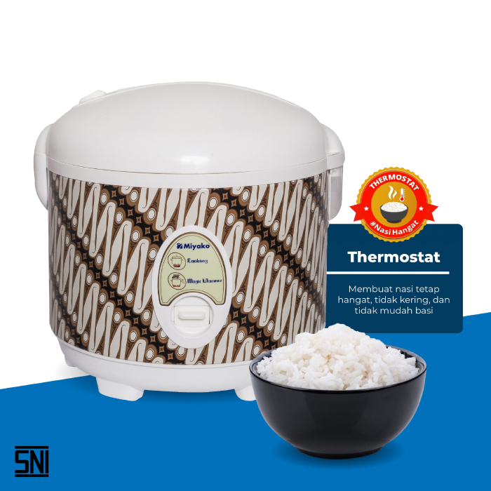 Miyako Magic Com / Rice Cooker Magic Warmer Plus 1.8 Liter - MCM508 BTK PRG